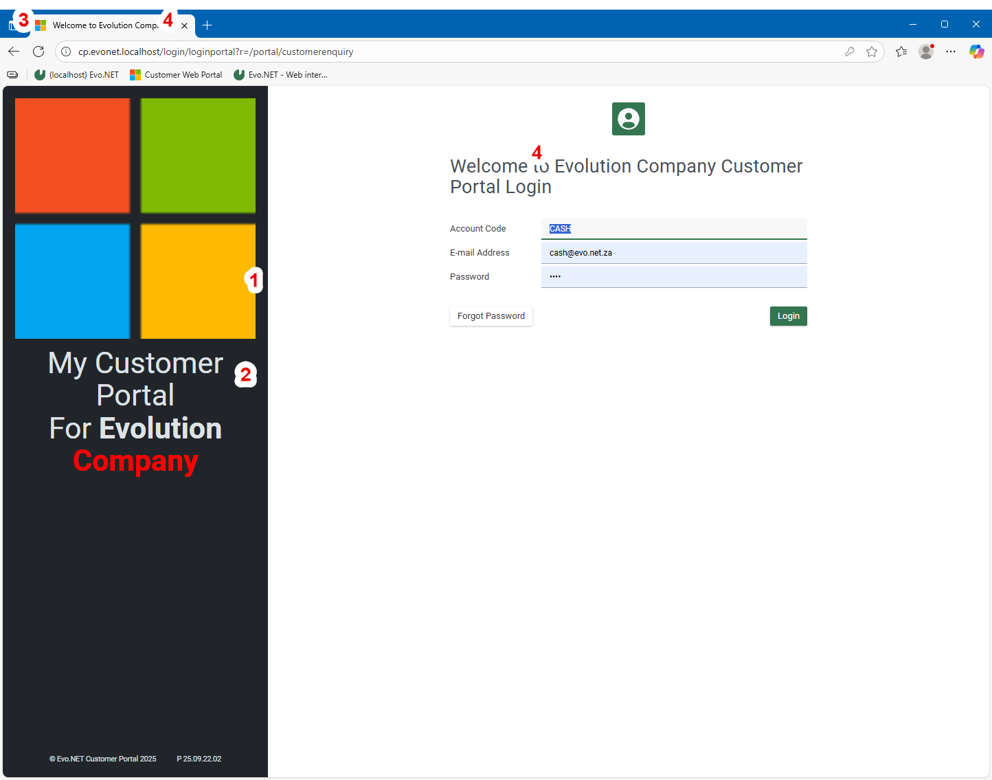 Customer Portal Log In