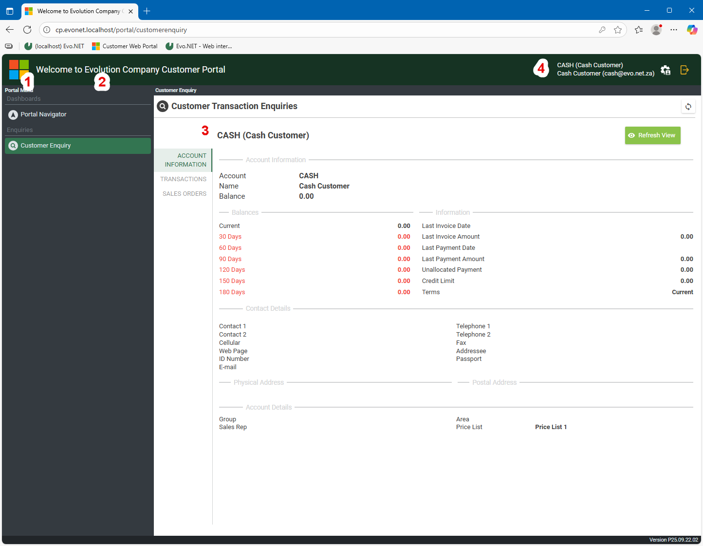 Customer Portal Enquiry