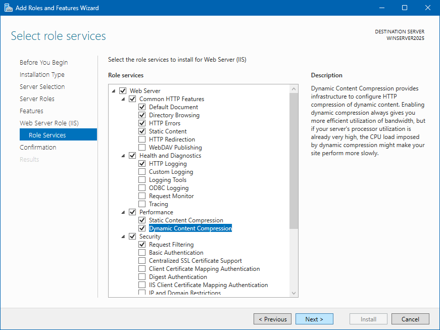 IIS Options