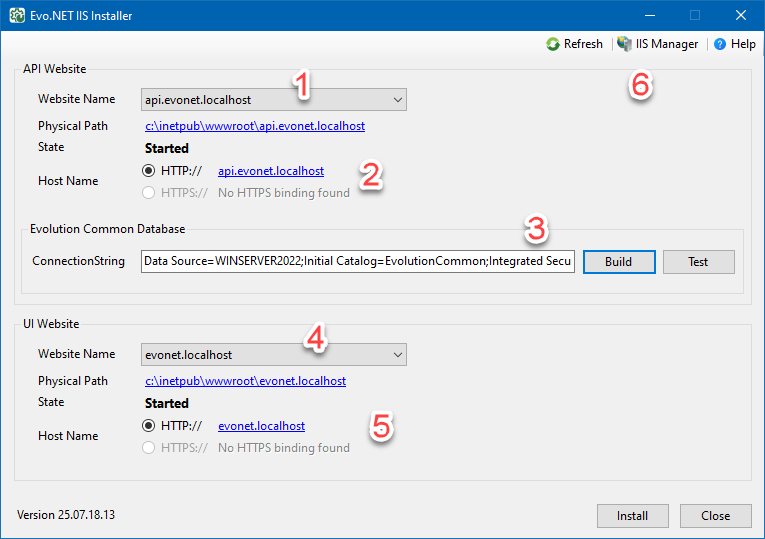 Evo.NET IIS Installer
