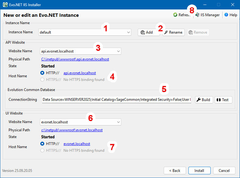 Evo.NET IIS Installer