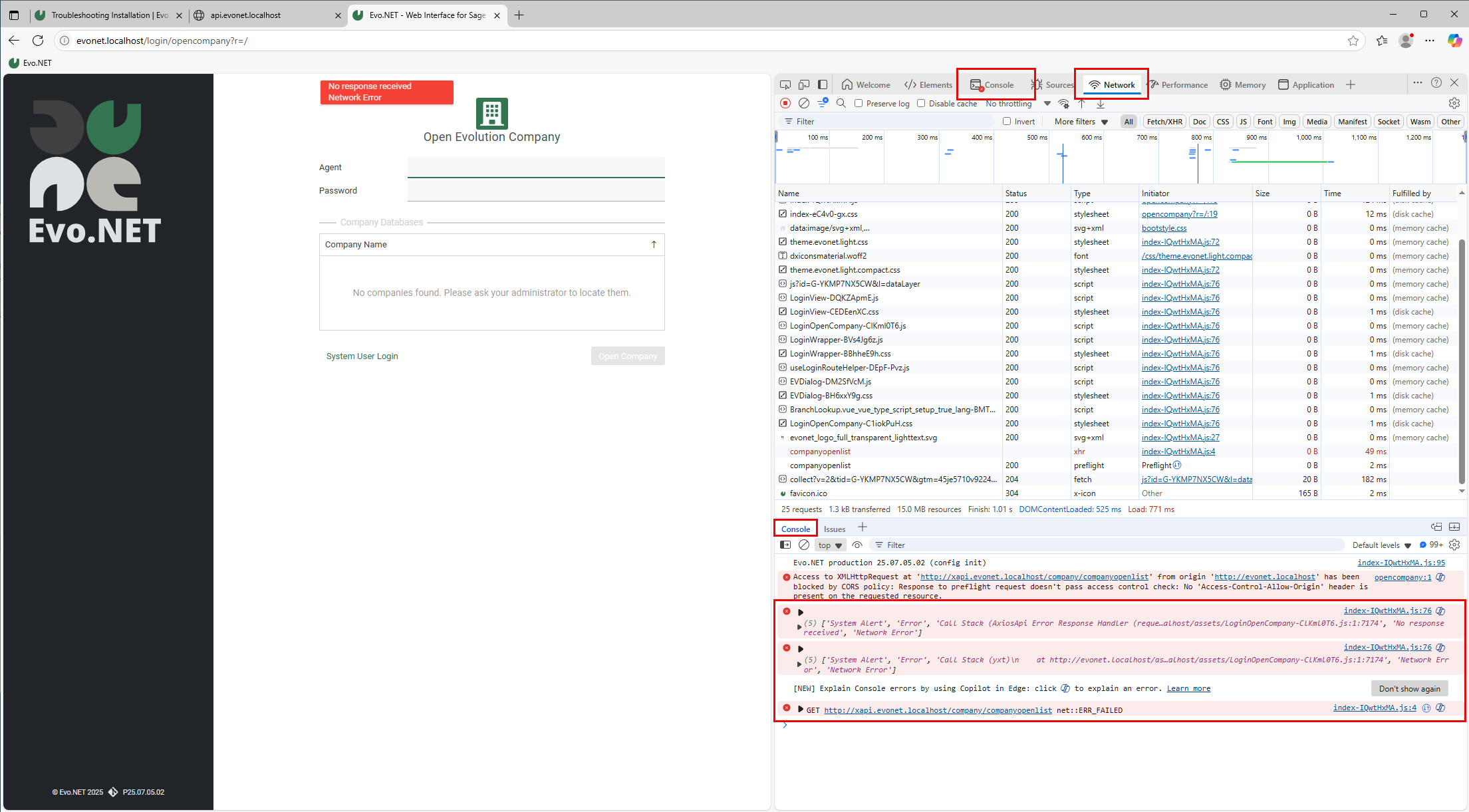 UI Troubleshooting